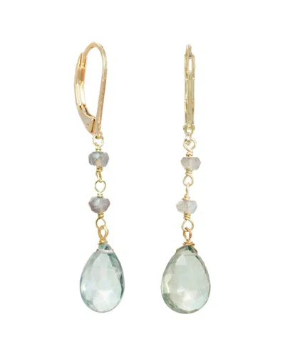 Rachel Reinhardt 14k Over Silver Gemstone Earrings In Gold
