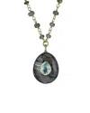 Rachel Reinhardt 14k Over Silver Gemstone Pendant Necklace In Multi