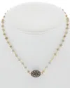 Rachel Reinhardt 14k Over Silver Labradorite & Crystal Necklace