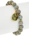 Rachel Reinhardt 14k Over Silver Labradorite Stretch Bracelet