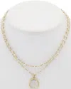 Rachel Reinhardt 14k Over Silver Moonstone & Chalcedony Necklace