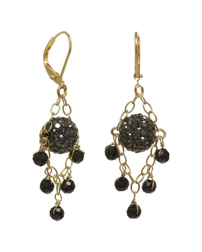Rachel Reinhardt 14k Over Silver Onyx Chandelier Earrings