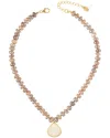 Rachel Reinhardt 14k Over Silver Peach Moonstone Necklace