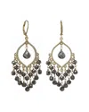 Rachel Reinhardt 14k Over Silver Pyrite Fringe Chandelier Earrings