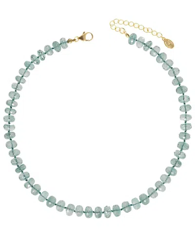 Rachel Reinhardt 14k Over Silver Quartz Knotted Silk Necklace