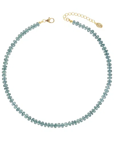 Rachel Reinhardt 14k Over Silver Quartz Knotted Silk Necklace