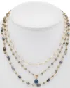 Rachel Reinhardt 14k Over Silver Topaz Necklace In Brown