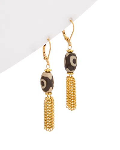 Rachel Reinhardt 14k Plated Agate Drop Earrings