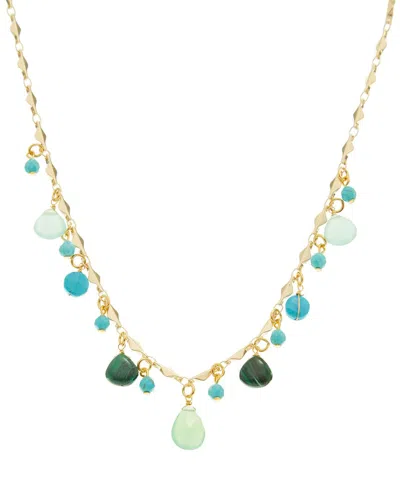 Rachel Reinhardt 14k Plated Amazonite In Gold