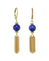 Rachel Reinhardt 14k Plated Blue Lapis Fringe Earrings