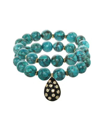 Rachel Reinhardt 14k Plated Charm Bracelet