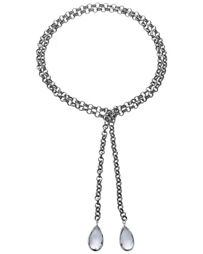 Rachel Reinhardt 14k Plated Clear Quartz Necklace In Metallic