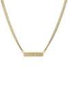 Rachel Reinhardt 14k Plated Cz Bar Necklace