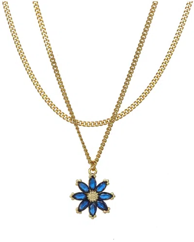 Rachel Reinhardt 14k Plated Flower Necklace