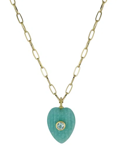 Rachel Reinhardt 14k Plated Necklace In Green