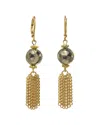Rachel Reinhardt 14k Plated Pyrite Fringe Earrings