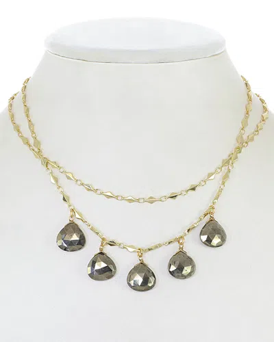 Rachel Reinhardt 14k Plated Pyrite Necklace