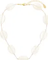 Rachel Reinhardt 14k Plated Rose Quartz & Crystal Collar Necklace