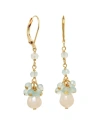 RACHEL REINHARDT RACHEL REINHARDT 14K VERMEIL 6MM PEARL LINEAR CLUSTER EARRINGS