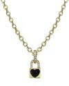 Rachel Reinhardt 14k Vermeil Enamel Heart Padlock Necklace