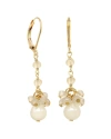 Rachel Reinhardt 14k Vermeil White Chalcedony Linear Cluster Earrings