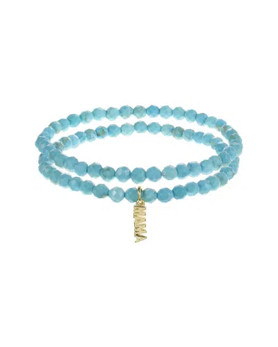 Rachel Reinhardt 18k Filled Blue Lapis Mama Bracelet