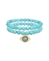 Rachel Reinhardt 18k Filled Cz Evil Eye Bracelet
