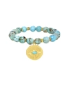 Rachel Reinhardt 18k Filled Cz Evil Eye Bracelet