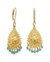 Rachel Reinhardt 22k Plated Quartz Chandelier Earrings