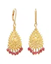 Rachel Reinhardt 22k Plated Tourmaline Chandelier Earrings