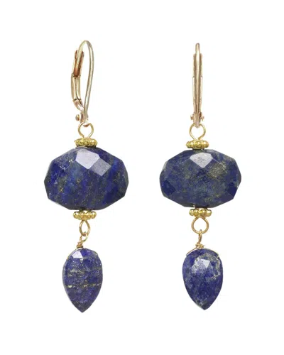 Rachel Reinhardt Blue Lapis Dangle Earrings