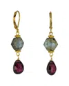 Rachel Reinhardt Gemstone Droplet Earrings In Multi