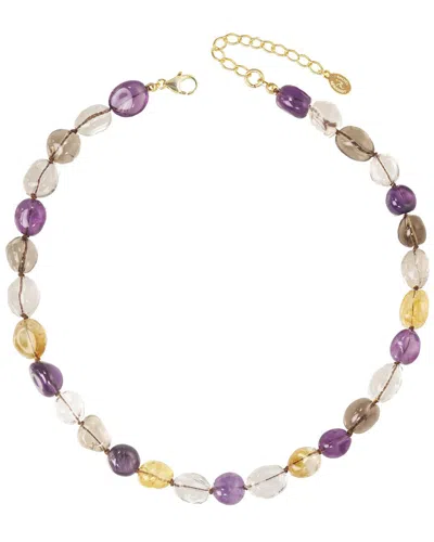 Rachel Reinhardt Gemstone Silk Knotted Necklace