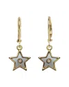 Rachel Reinhardt Gold Filled Cz & Enamel Star Earrings