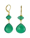 Rachel Reinhardt Green Onyx Dangle Earrings In Multi