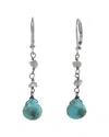Rachel Reinhardt Plated Silver Turquoise Drop Earrings