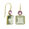 Rachel Reinhardt Pop Of Quartz Earring In Green/purple Quartz In Multi