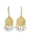 Rachel Reinhardt Quartz Filigree Chandelier Earrings