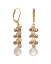 RACHEL REINHARDT RACHEL REINHARDT ROSE QUARTZ CLUSTER EARRINGS