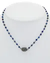Rachel Reinhardt Silver Blue Lapis & Crystal Necklace