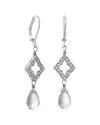 Rachel Reinhardt Silver Cz Clover Earrings