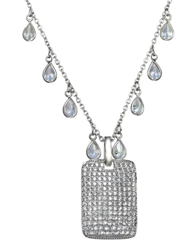 Rachel Reinhardt Silver Cz Pendant Necklace