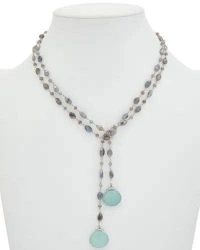 Rachel Reinhardt Silver Gemstone 42in Necklace