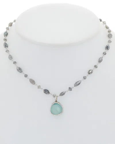Rachel Reinhardt Silver Labradorite & Chalcedony Necklace