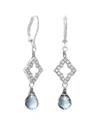 Rachel Reinhardt Silver Quartz Cz Clover Earrings