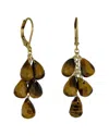 Rachel Reinhardt Tigers Eye Teardrop Cluster Earrings In Multi