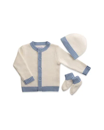 Rachel Riley 3pc New Baby Knit Giftset In Neutral