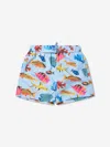 Rachel Riley Fish-print Swim Shorts In Multicoloured
