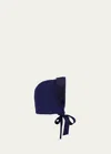 Rachel Riley Boy's Classic Bonnet With Straps In Navy