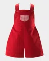 Rachel Riley Boy's Gingham Shirt & Dungaree Set, Size